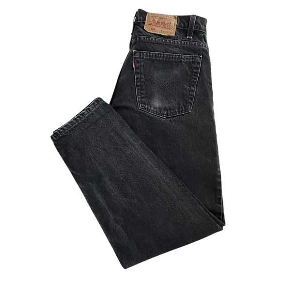RARE VINTAGE LEVI’S 550’s High Rise Washed Black Denim